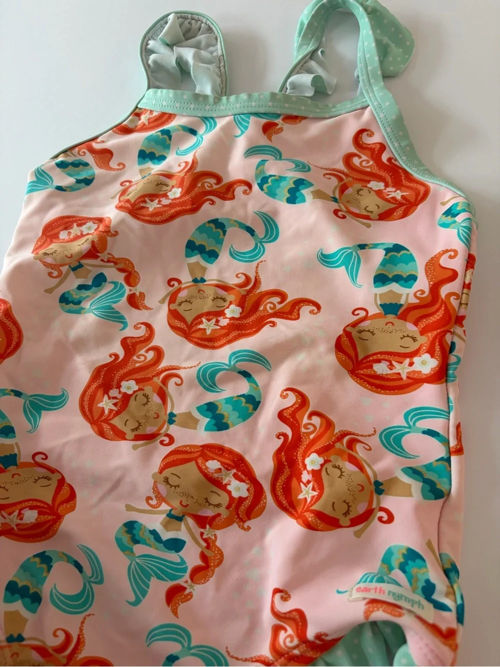 Earth Nymph Girls Under The Sea Mermaid One Piece Swimsuit 6-8Y